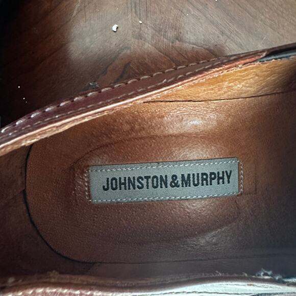 Johnston & Murphy Brown Italian Leather Slip On Loafers Men\'s 11.5M